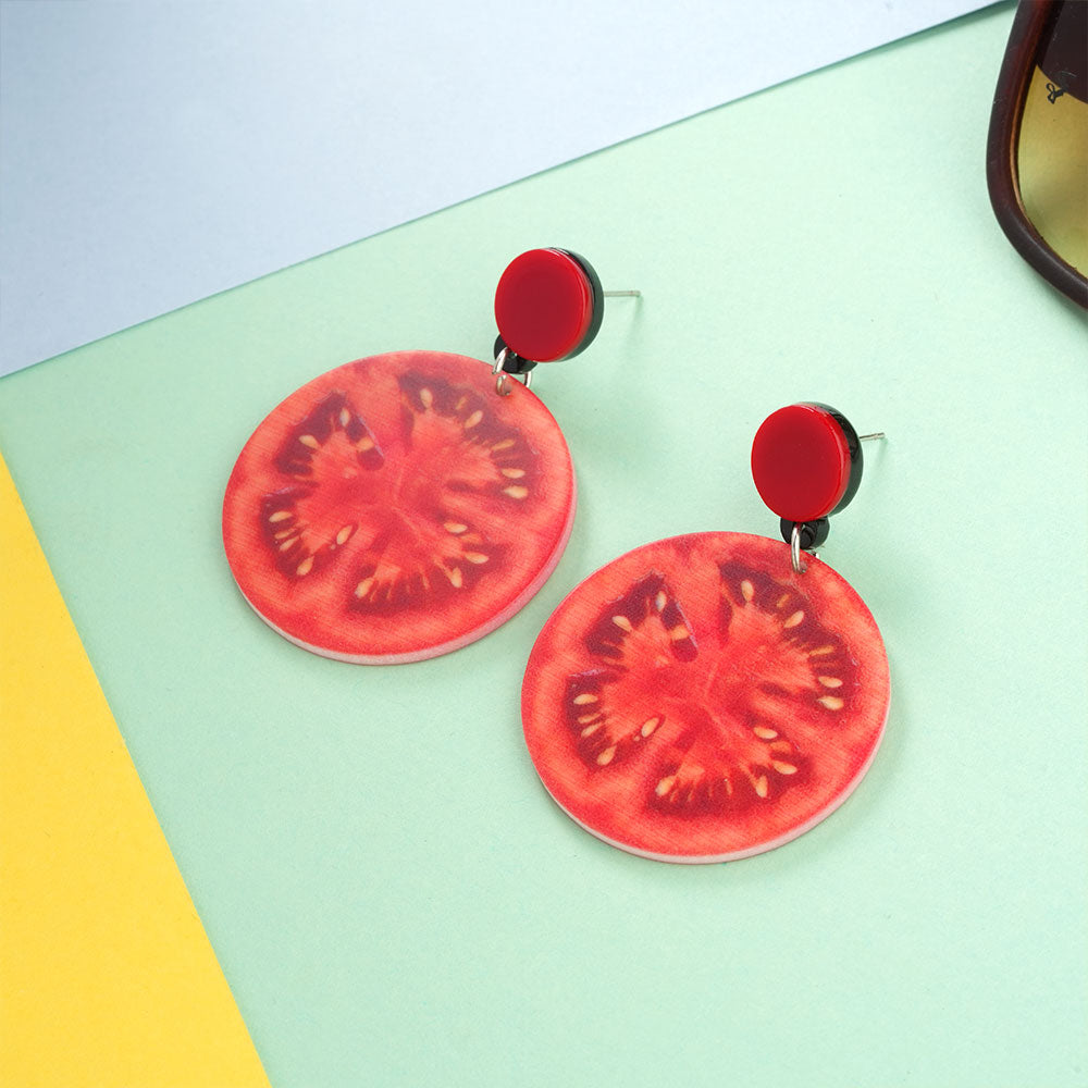 Tangy Tomato Earrings